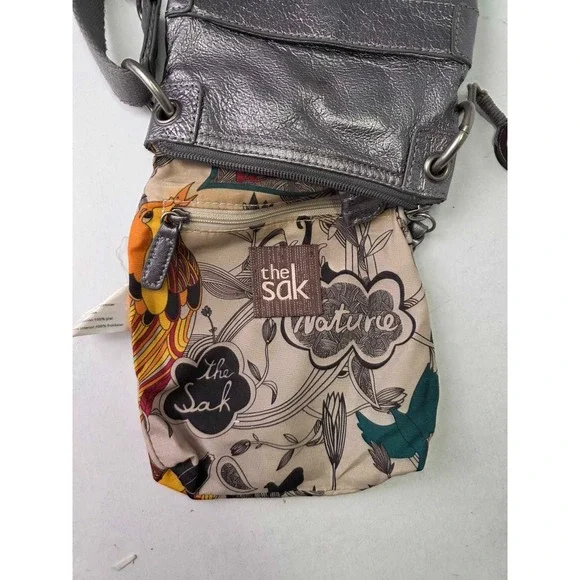 The Sak Crossbody Bag With Adjustable Strap Metallic Pockets Shoulder - Picture 12 of 12